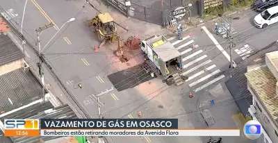 Vazamento de gás evacua 30 casas e interdita avenida em Osasco