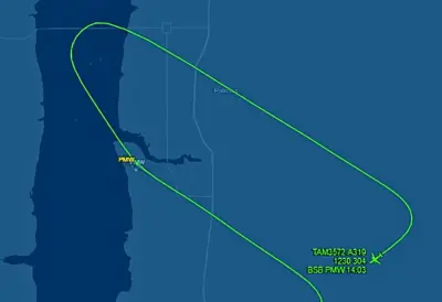 Voo da Latam arremete antes de pousar em Palmas; ninguém se feriu