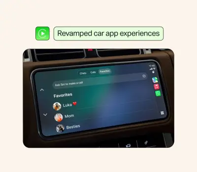 WhatsApp atualiza Android Auto e CarPlay com mais funções