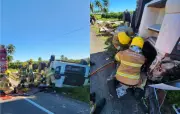 Acidente com caminhão de cerveja deixa três feridos na BR-101 em SE
