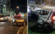 Acidente em Ribeirão Preto deixa cinco feridos após carro de aplicativo capotar