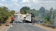 Acidente entre carretas na BR-153 deixa uma pessoa morta em Colinas do Tocantins