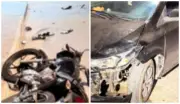 Acidente entre moto e carro deixa mulher ferida em Governador Valadares