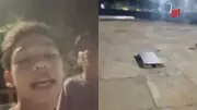 Adolescentes improvisam pista de skate com lixo e estrutura é removida