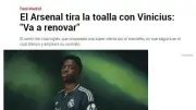 Arsenal desiste de contratar Vinicius Júnior, que deve renovar com Real
