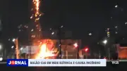 Balões caem em São José dos Campos e causam explosão em fiação elétrica