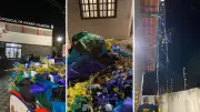 Balão cai sobre telhado de casa em Jacareí; ninguém se feriu