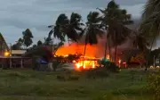 Bar pega fogo na Praia do Saco em Estância; não há vítimas
