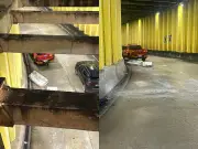 Bloco de concreto cai em túnel em Natal após acidente; ninguém se feriu
