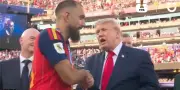 Borja Iglesias cumprimenta Trump com frieza após título mundial