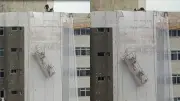 Cabo de andaime se rompe e operários ficam pendurados em Fortaleza