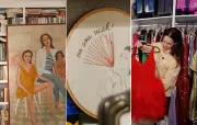 Carolina Ferraz abre closet e mostra decoração com bordão 'Eu sou rica' emoldurado