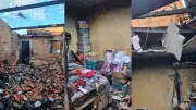 Casa fica parcialmente destruída em incêndio na Zona Norte de Teresina