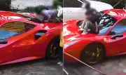 Crianças danificam Ferrari de R$ 2,7 milhões na China; veja vídeo