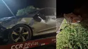Cuidador de idosa furta carro, capota na BR-376 e é preso no Paraná