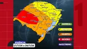Defesa Civil alerta para temporais severos no RS até segunda
