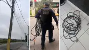 Dois presos em flagrante por furto de 60 kg de fios de cobre em Pindamonhangaba