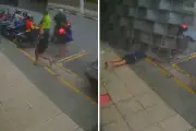 Estrutura metálica desaba em Santos durante ventania de 100 km/h