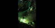 Festa da torcida do Coritiba aquece chegada do time para enfrentar Cruzeiro