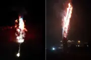 Fogueira de 26 metros desaba durante Arraiá Solidário em Miracatu