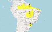 Frente fria, seca e chuvas intensas marcam semana no Brasil