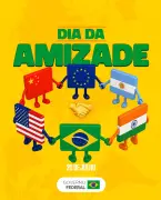Governo publica foto do Brasil de mãos dadas com EUA no Dia da Amizade