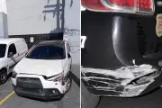 Homem bate carro contra viatura e é preso em São Vicente