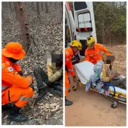 Homem desaparecido há quatro dias é resgatado por bombeiros em Taiobeiras