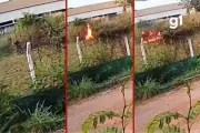 Homem é flagrado ateando fogo em área ao lado de policlínica em Cuiabá