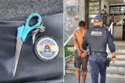 Homem preso por atacar vigilante com tesoura em Guarujá