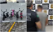Homem é preso por receptação e PC encontra bicicletas elétricas desmontadas em Boa Vista