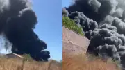 Incêndio de grandes proporções atinge fábrica de recicláveis em Picos, PI