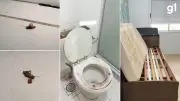 Infestação de baratas e móveis quebrados: dona recebe apartamento destruído no RS