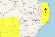 Inmet emite alerta amarelo de chuvas intensas para 57 cidades de PE