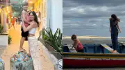 Isis Valverde encanta ao mostrar férias com filho em Jericoacoara