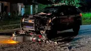 Jovem morre em colisão de moto com viatura policial no Ceará