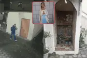 Ladrão faz sinal da cruz após furtar imagem de Nossa Senhora em Praia Grande