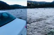 Lago congela em SC com -5,7°C; 19 cidades têm temperaturas negativas