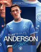 Manchester City anuncia contratação de Elliot Anderson por R$ 787 milhões