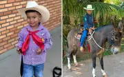 Menino de 7 anos reencontra mula perdida a caminho da Romaria de Trindade