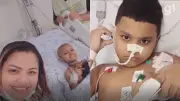 Menino de 7 anos vence câncer após transplante de fígado da mãe