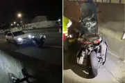 Motociclista é atropelada na Rodovia dos Imigrantes e motorista foge