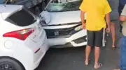 Motociclista ferido em engavetamento na BR-365 em Uberlândia