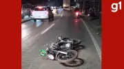 Motociclista fica inconsciente após bater em poste em Várzea Grande