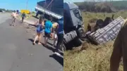 Motorista de 29 anos morre em colisão de caminhões na BR-116 no Ceará
