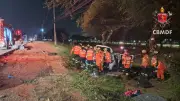 Motorista morre e duas crianças ficam feridas em acidente em Brasília