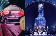 Nave inflável gigante de Xuxa sobrevoa público em turnê de despedida