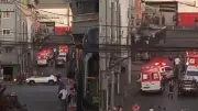 Ônibus bate em poste e deixa bairro sem energia em BH