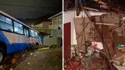 Ônibus invade casa em Florianópolis e assusta família; cachorro morre