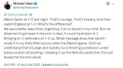 Owen critica postura defensiva da Inglaterra após derrota para Argentina